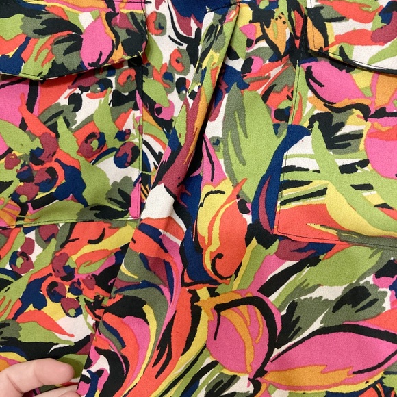 Bright Fall Button Up Tunic | Large - Picture 4 of 6